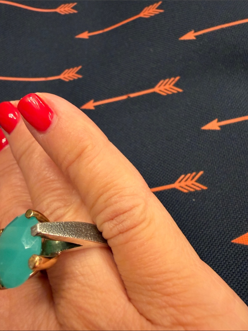 Bora Handcrafted Turquoise Gemstone Cocktail Ring - Women Jewelry - Picture 4 of 10